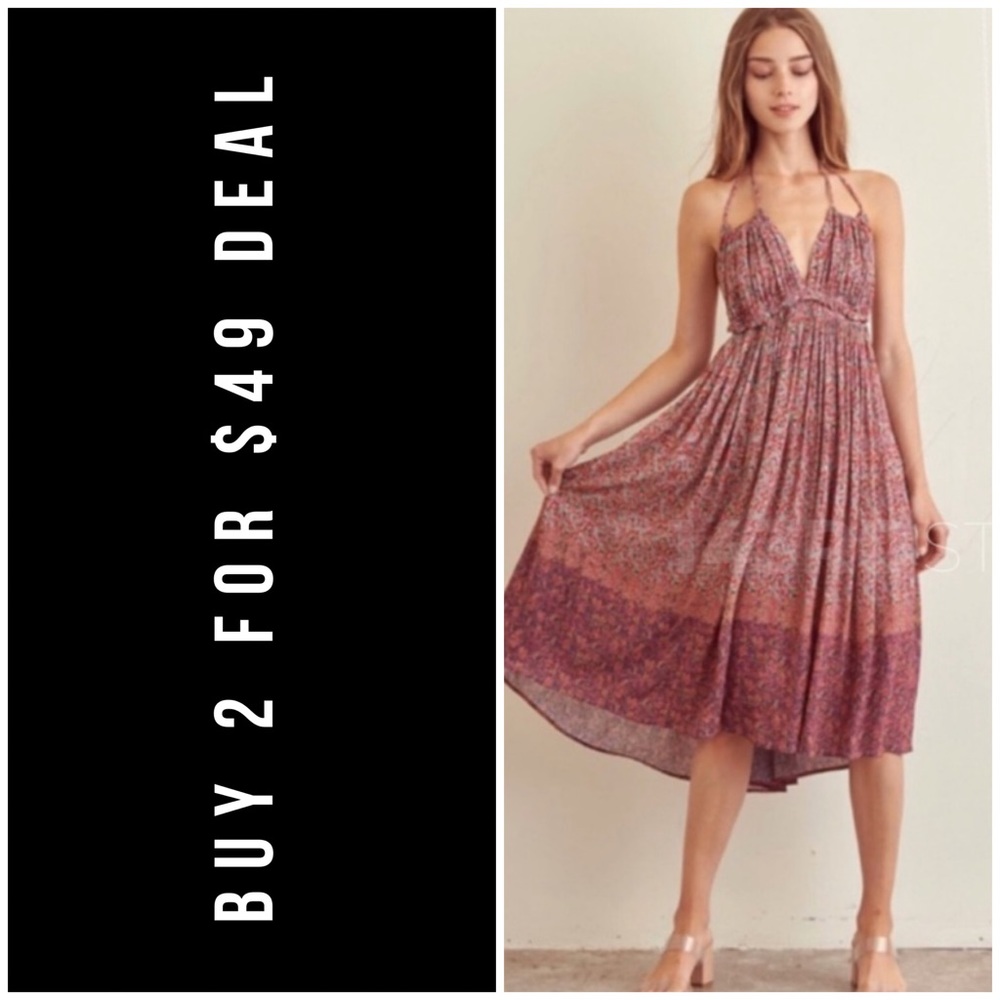 ☀️MAUVE FLORAL DRESS